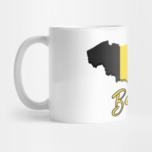Belgium map, Belgium flag Mug